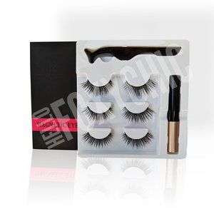 MEDIUM Magnetic Eyelashes Kit 3 Pairs & Eyeliner